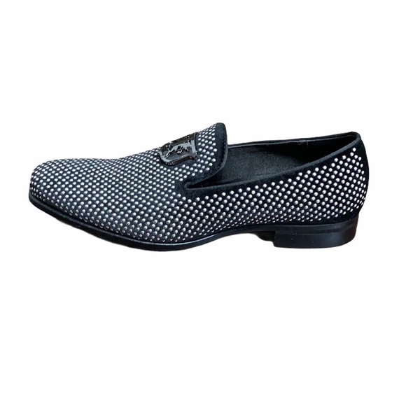 Stacy Adams Silver Stud Swagger Loafers Size 9 main image 6